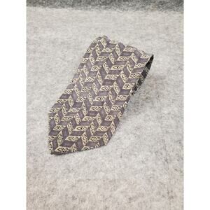 NWT Vintage Peter Thomas 100% Silk Men's Necktie Gray Geometric